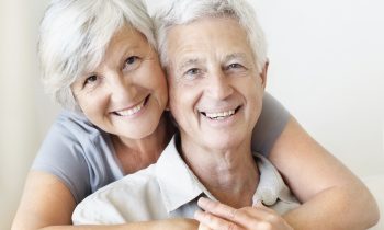 Older couple happy with dentures