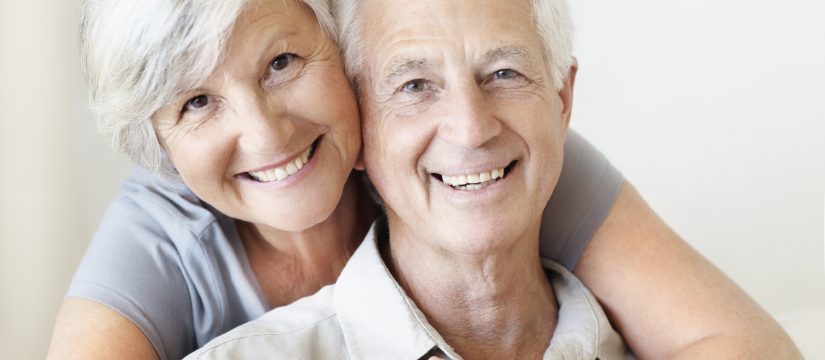 Older couple happy with dentures
