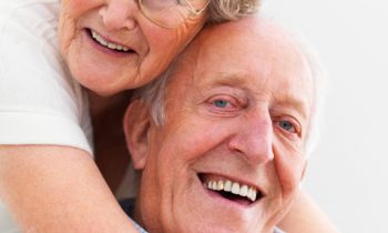Older couple with dentures