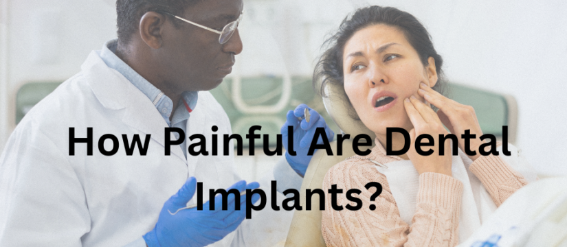 A graphic showing pain levels and patient experiences with dental implants.