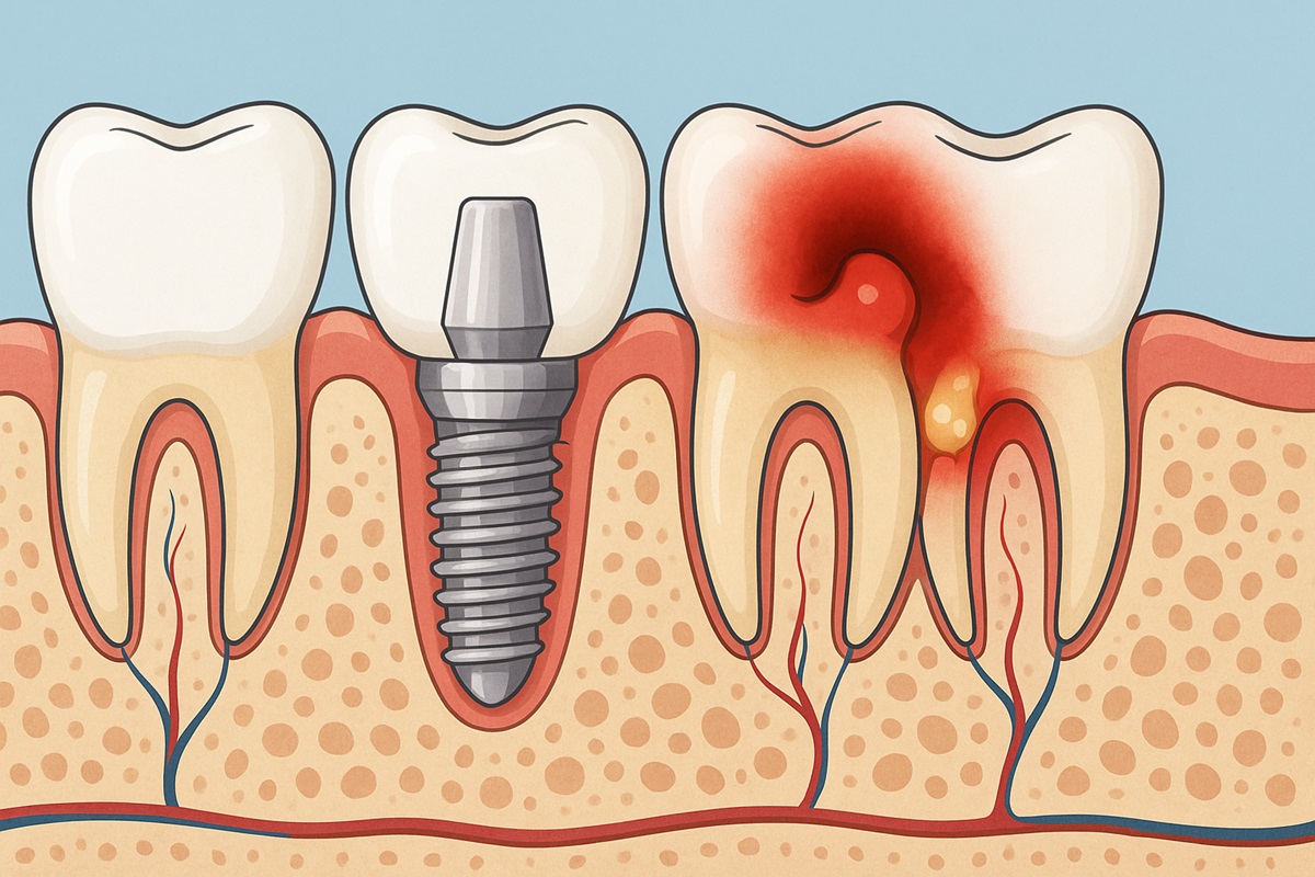 can a dental implant get infected