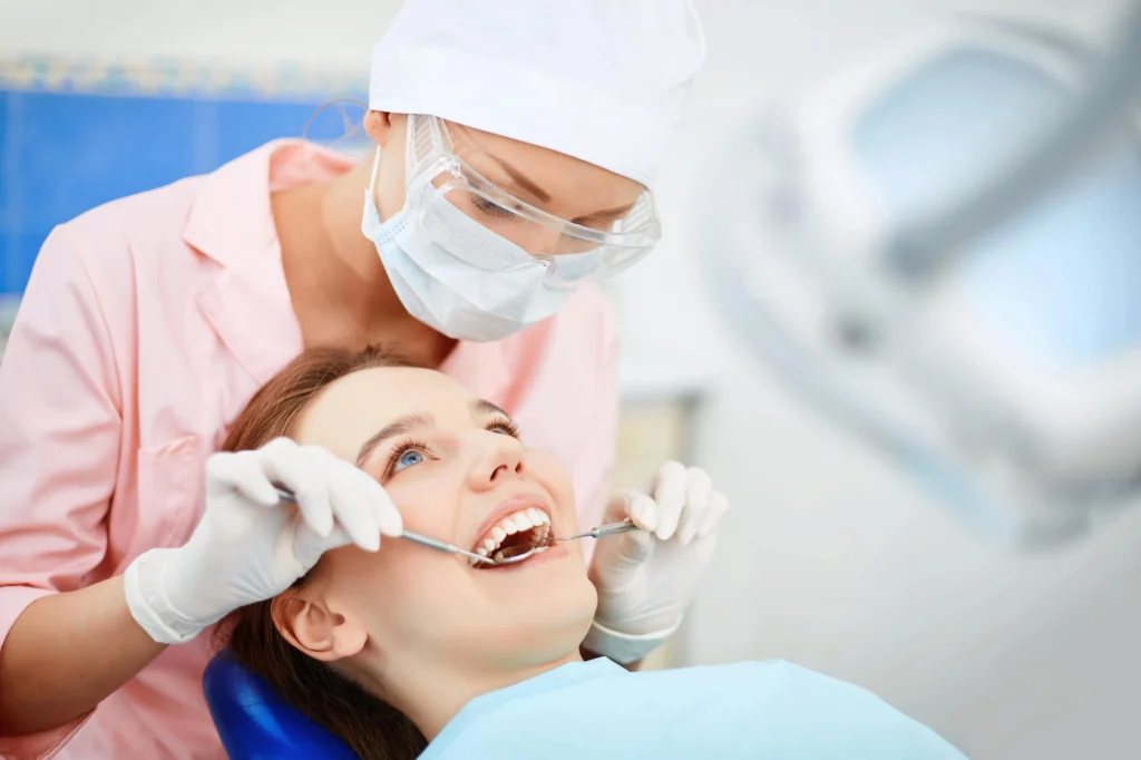 Girl undergoing dental implants rockville md