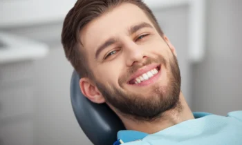 Man smiling with veneers rockville md