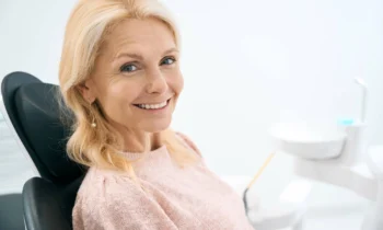 woman smiling after dental crowns rockville md
