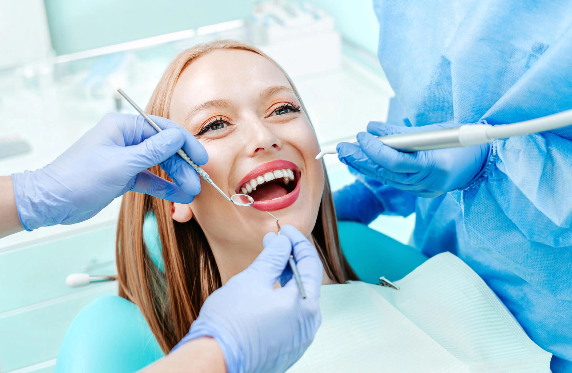 Dentist Rockville MD preparing patient for treatment