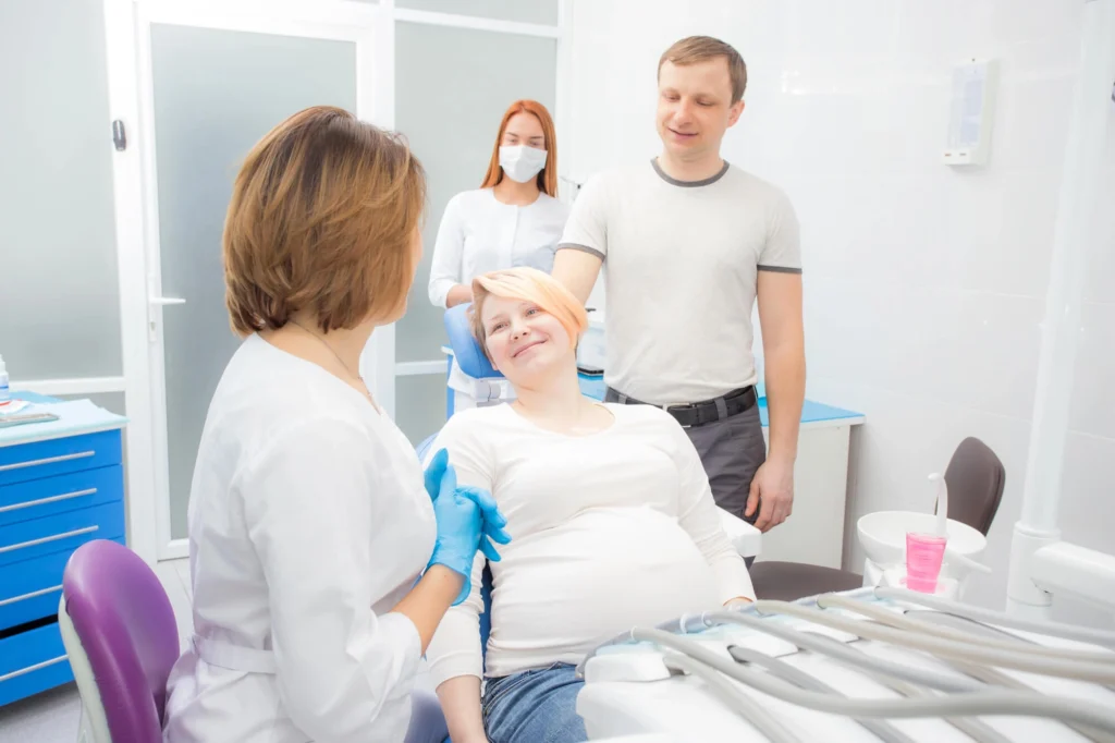 Pregnant woman dental check up family dentistry rockville md