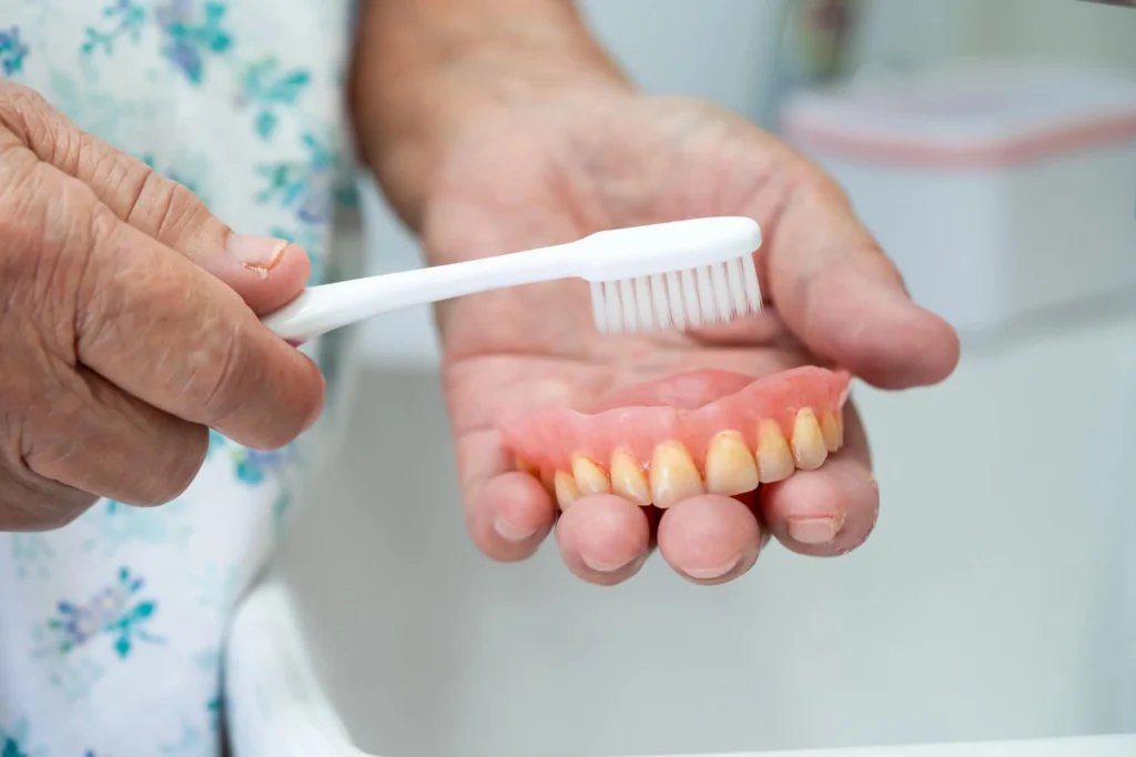 Brushing dentures rockville md